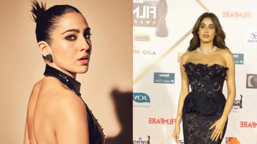 Filmfare Awards 2024: Sara Ali Khan & Janhvi Kapoor Sizzle In Matching Black Ensembles