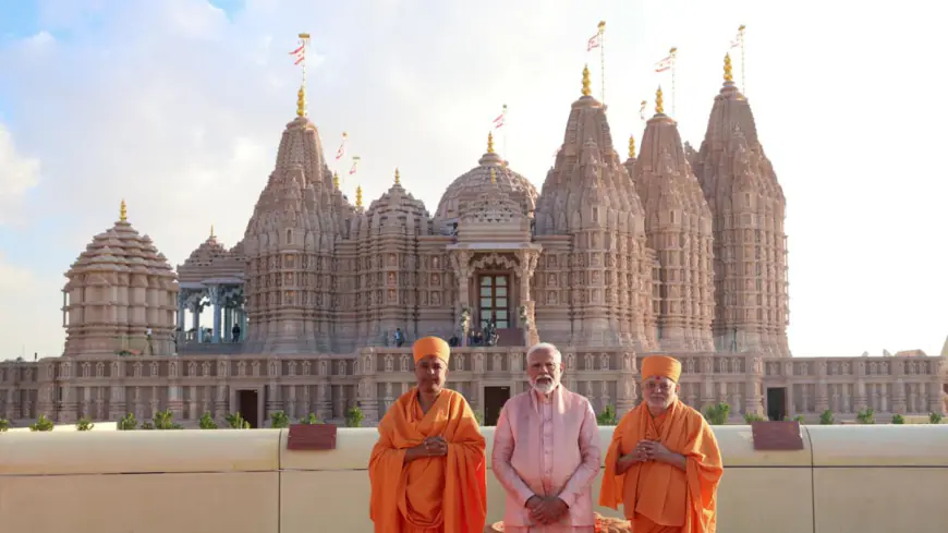 Prime Minister Modi Unveils Magnificent BAPS Hindu Temple In Abu Dhabi