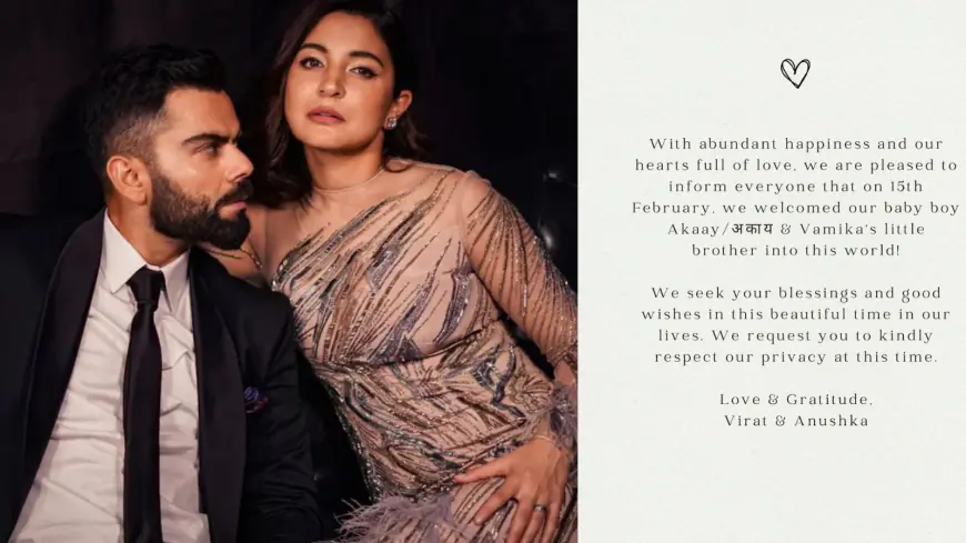 Anushka Sharma And Virat Kohli Welcome Baby Boy Akaay, Share Joyful News on Social Media!